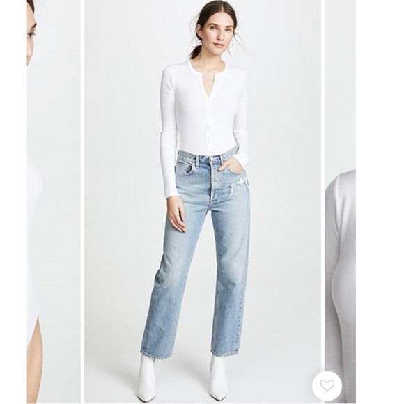 Fleur du Mal Black Henley ribbed bodysuit size S - Picture 8 of 14